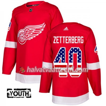 Lasten NHL Detroit Red Wings Pelipaita Henrik Zetterberg 40 Adidas 2017-2018 Punainen USA Flag Fashion Authentic Lasten NHL Detroit Red Wings Pelipaita Henrik Zetterberg 40 Adidas 2017-2018 Punainen USA Flag Fashion Authentic